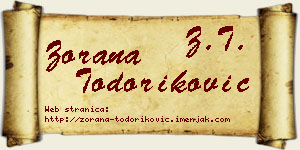 Zorana Todoriković vizit kartica